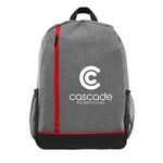 Northwest - 600D Polyester Canvas Backpack - Gray-red-black