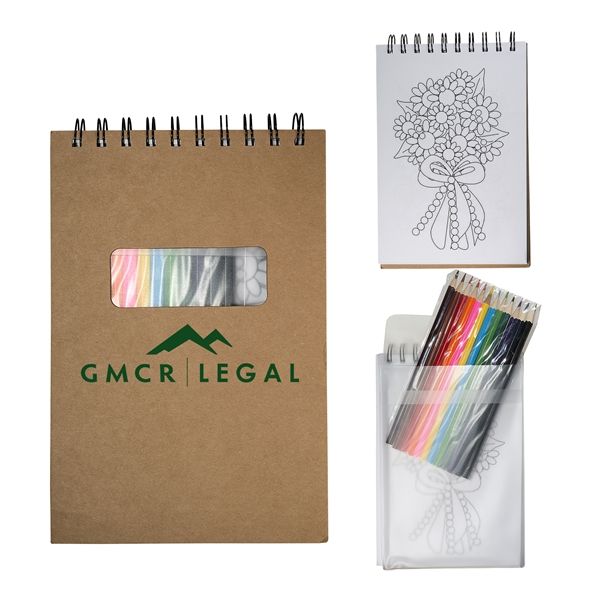 Main Product Image for Imprinted Notebook With Color Pencils