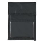 Nylon Neck Wallet Badge Holder - Black