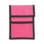 Nylon Neck Wallet Badge Holder - Neon Pink