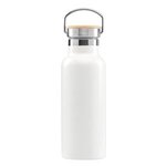 Oahu - 17 oz. Double-Wall Stainless Canteen Bottle - Laser - White