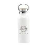 Oahu - 17 oz. Double-Wall Stainless Canteen Bottle - Laser - White