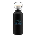 Oahu 17oz. Double Wall Stainless Canteen Bottle - Full Color - Black