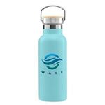 Oahu 17oz. Double Wall Stainless Canteen Bottle - Full Color - Light Blue