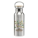 Oahu 17oz. Double Wall Stainless Canteen Bottle - Full Color - Silver