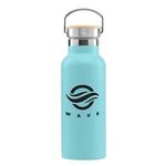 Oahu 17oz. Double Wall Stainless Canteen Bottle - Silkscreen - Light Blue