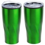 Oasis 20 oz Stainless Steel/Polypropylene Tumbler - Metallic Green