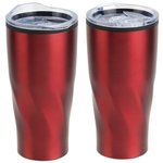 Oasis 20 oz Stainless Steel/Polypropylene Tumbler - Metallic Red