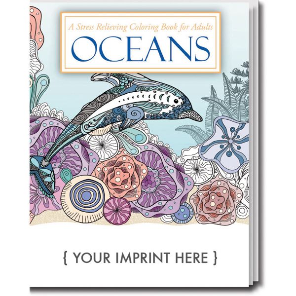 Main Product Image for Oceans. Stress Relieving Coloring Books For Adults
