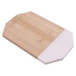 Octagonal Marble & Bamboo Cutting Board -  