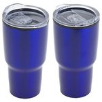 Odyssey 30 oz Stainless Steel/Polypropylene Travel Tumbler - Medium Blue