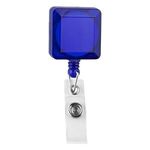 Olmsted VL 30" Cord Square Retractable Badge Reel - Trans Blue