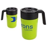 Omni 13 oz Stainless Steel/Polypropylene Mug - Light Green