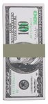 One Hundred Dollar Bill Stack Squeezies(R) Stress Reliever - White-green-black