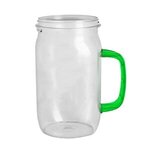 Open Mason Jar with handle - Green