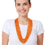 Orange 33" mardi gras Beads -  