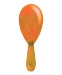 Orange 7" Plastic Glitter Maraca - Orange