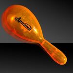 Orange 7" Plastic Glitter Maraca - Orange