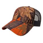 Orange Ridge Camo with Black Mesh Cap -  