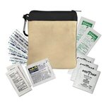 Outdoor Day Kit Canvas Zipper Tote Kit - Natural With Black Trim