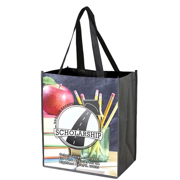 Main Product Image for 12"x 13" Full Color Glossy Lamination Grocery Shopping Tote