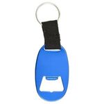 Oval Aluminum Bottle Opener - Metallic Blue