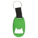 Oval Aluminum Bottle Opener - Metallic Green