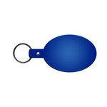 Oval Flexible Key Tag - Translucent Blue