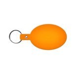 Oval Flexible Key Tag - Translucent Orange