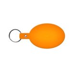 Oval Flexible Key Tag - Translucent Orange