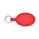 Oval Flexible Key Tag - Translucent Red