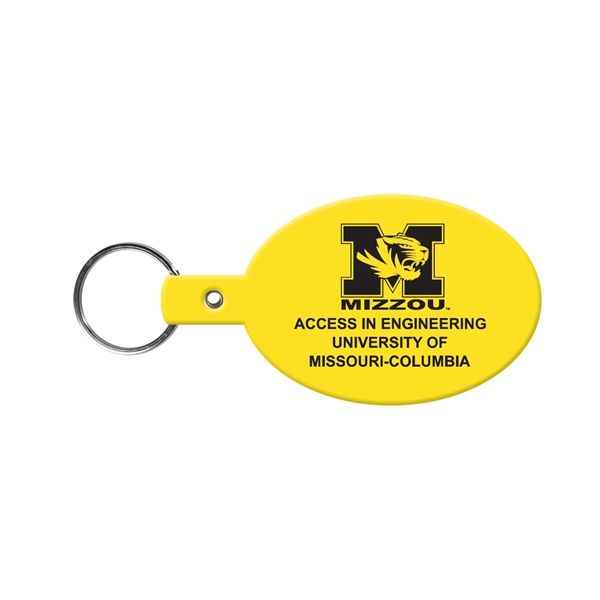 Main Product Image for Custom Printed Oval Flexible Key Tag