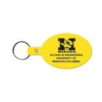 Oval Flexible Key Tag - Yellow