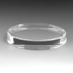 Oval Glass Award Paperweight - 3" x 5" x 3/4" - Full Color -  