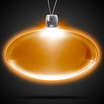 Oval Light-Up Acrylic Pendant Necklace - Amber