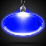 Oval Light-Up Acrylic Pendant Necklace - Blue