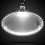 Oval Light-Up Acrylic Pendant Necklace - White