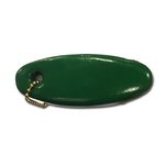 Oval Shaped Vinyl-Coated Floating Key Tag - Green