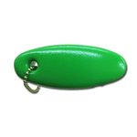 Oval Shaped Vinyl-Coated Floating Key Tag - Lime Green