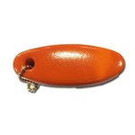 Oval Shaped Vinyl-Coated Floating Key Tag - Orange