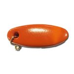 Oval Shaped Vinyl-Coated Floating Key Tag - Orange