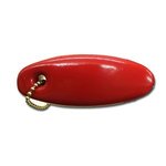 Oval Shaped Vinyl-Coated Floating Key Tag - Red