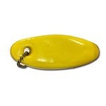Oval Shaped Vinyl-Coated Floating Key Tag - Yellow