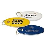 Oval Shaped Vinyl-Coated Floating Key Tag -  