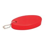 Oval Soft Floater Keychain - Red