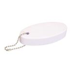 Oval Soft Floater Keychain - White