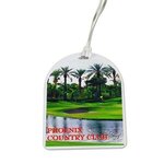 Oval Top Golf Tag - 4c Digital Imprint -  