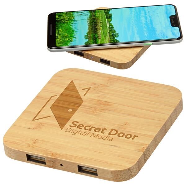 Main Product Image for Panda Bamboo 5W Wireless Charger with Dual USB Ports