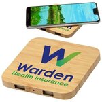 Panda Bamboo 5W Wireless Charger with Dual USB Ports -  