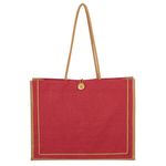 Paradise Jute Tote Bag - Red